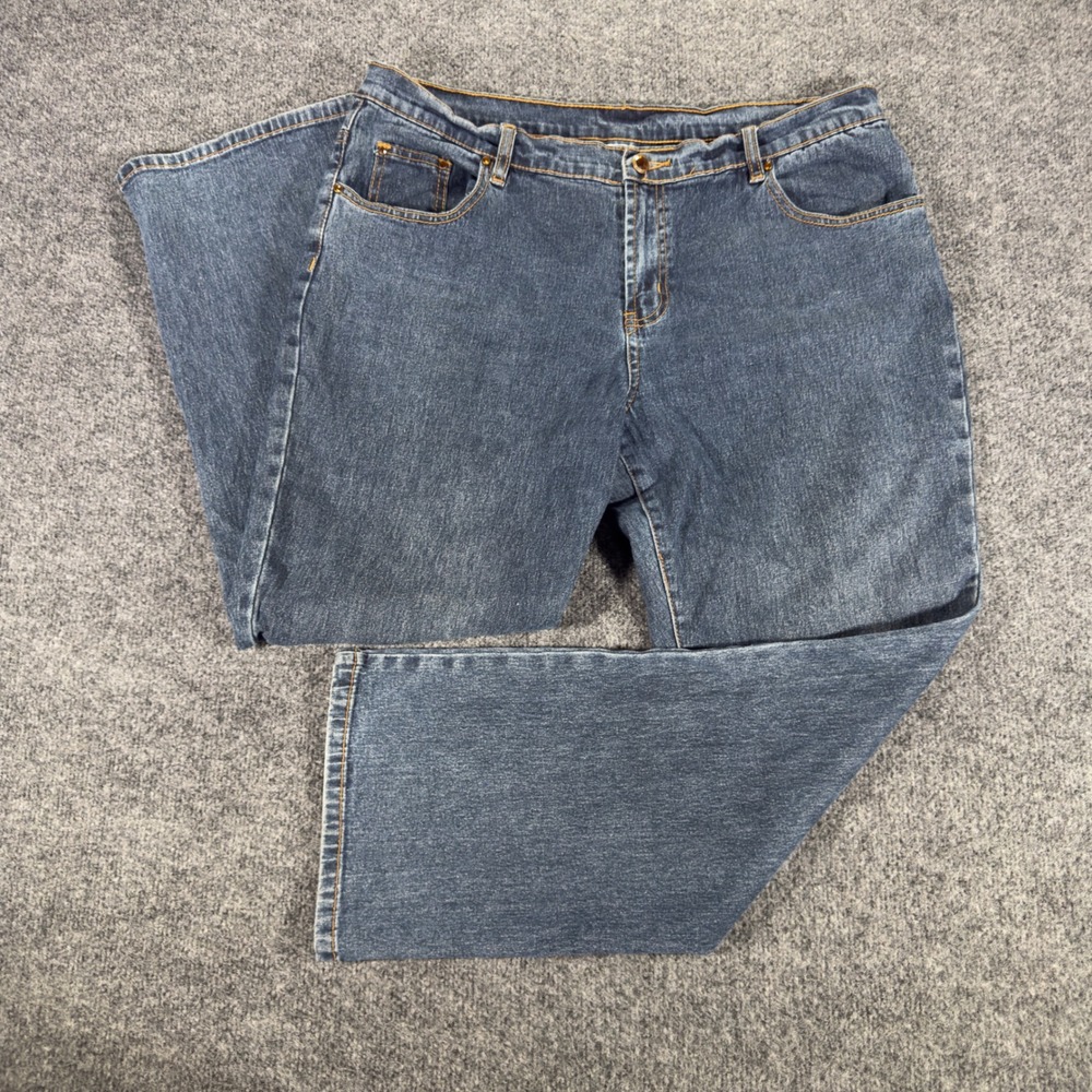 DG2 Diane Gilman Jeans 14P Blue Embroidered Rhinestone Bootcut Stretch Womens
